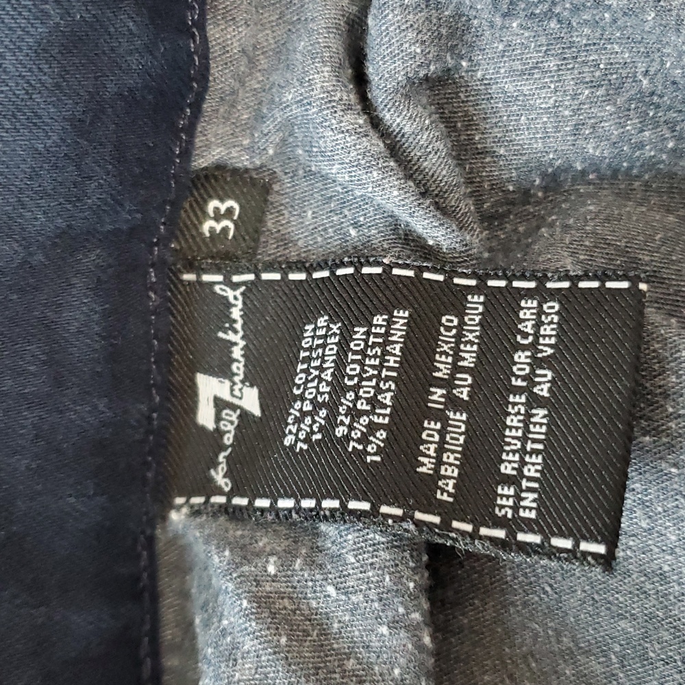 Seven For All Mainkind Navy Blue Mens Pants. Size 33. - Picture 12 of 13